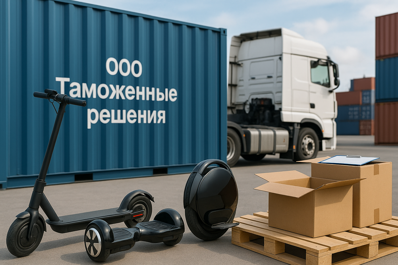 Таможенное оформление электросамокатов, гироскутеров и моноколес